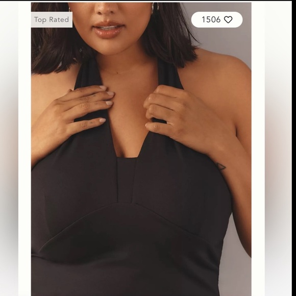 ANTHROPOLOGIE Halter Top in Black, Size 3X, NWT - Picture 7 of 13